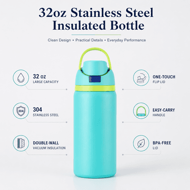 Wholesale 24oz/32oz Insulated Sports Bottle thumbnail 2