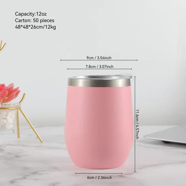 Custom 12oz Wedding Gift Tumbler thumbnail 3