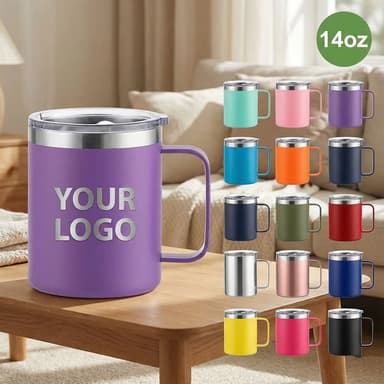 Custom 14oz Leak Proof Straw Lid Coffee Cup thumbnail 2