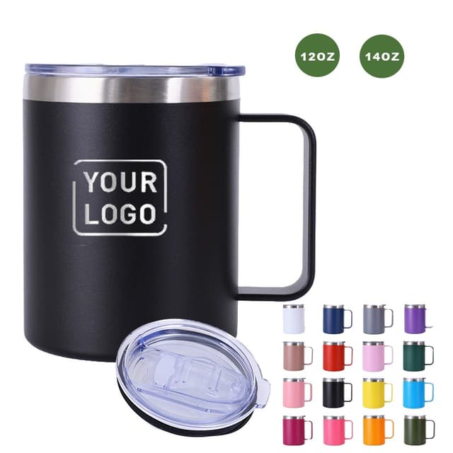 custom travel stainless steel coffee cup 14oz