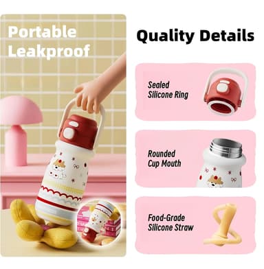 Custom 17oz Thermos Kids Water Bottle thumbnail 2