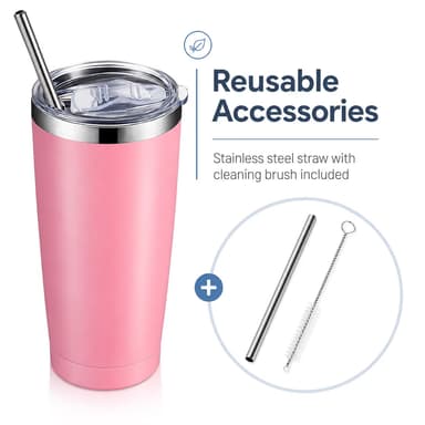 Custom 20oz Insulated Straw Lid Tumbler thumbnail 2