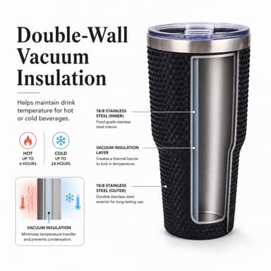 Custom 30oz Diamond Style Tumbler thumbnail 4