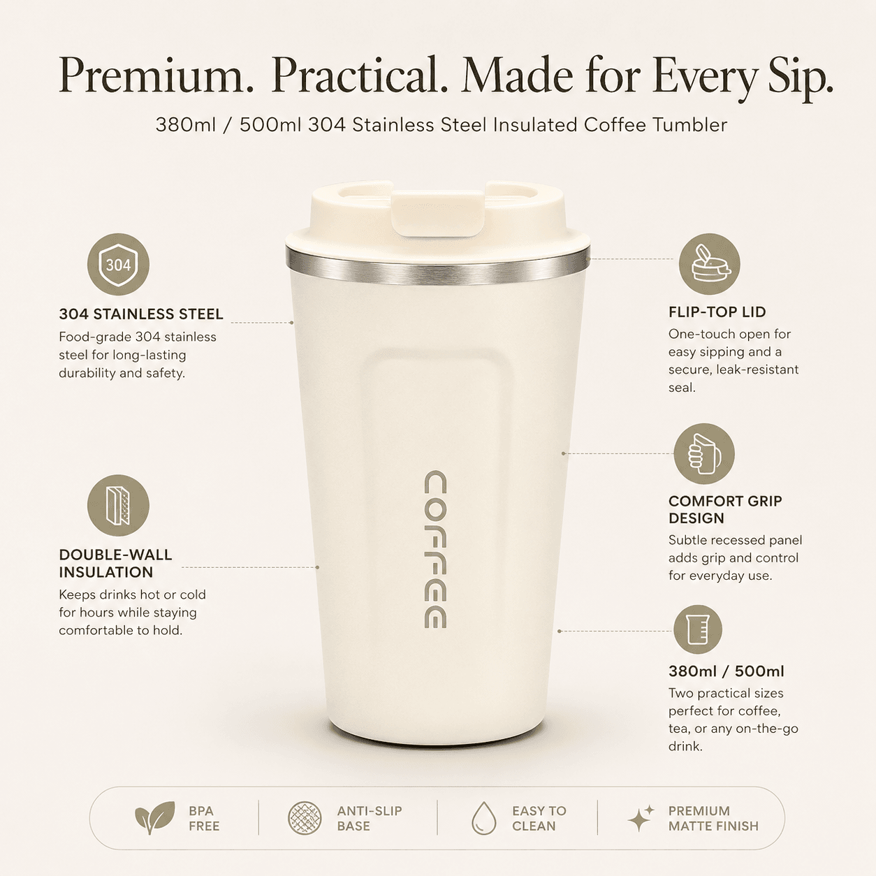 Custom Leak Proof Tumbler with Straw thumbnail 2