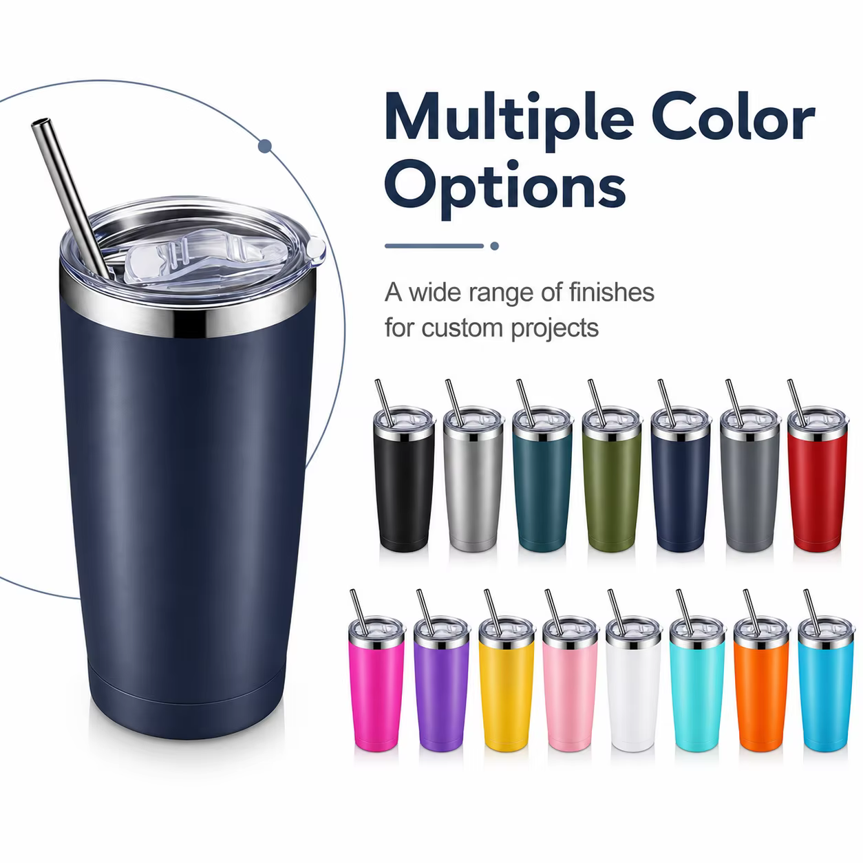 Custom 20oz Insulated Straw Lid Tumbler thumbnail 3