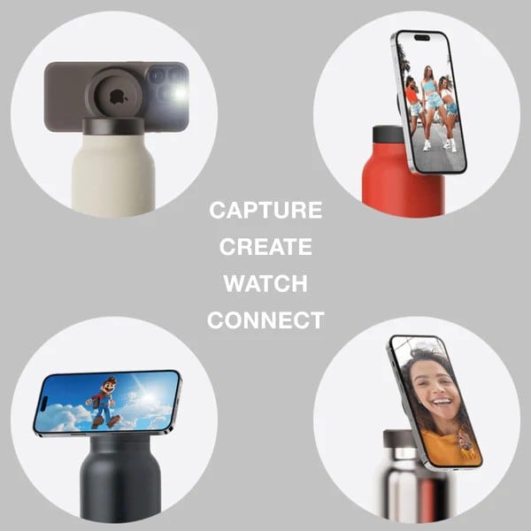 Custom 24oz Magnetic Phone Holder Sports Bottle thumbnail 4