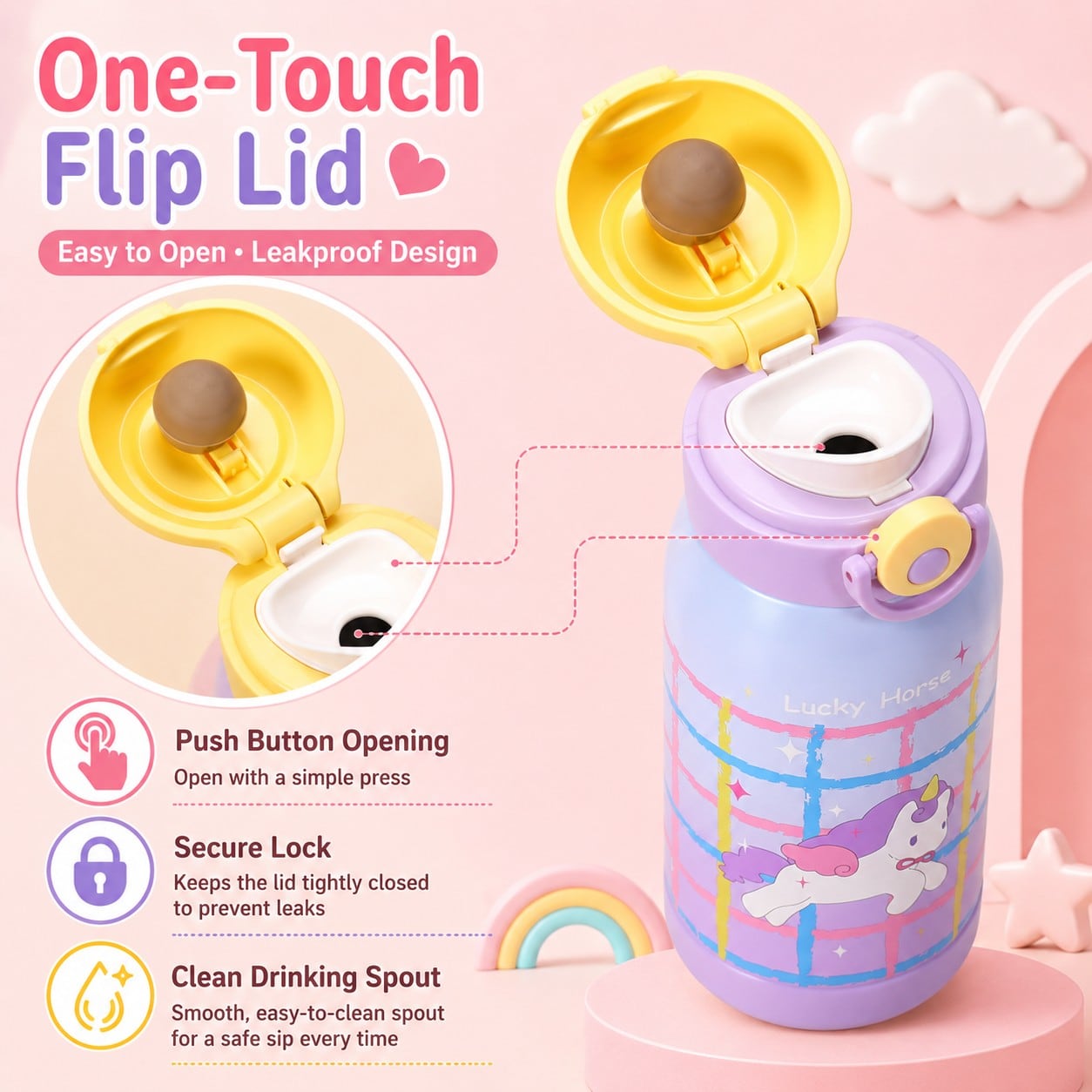 Custom 300mL Frosted Kids Water Bottle thumbnail 4