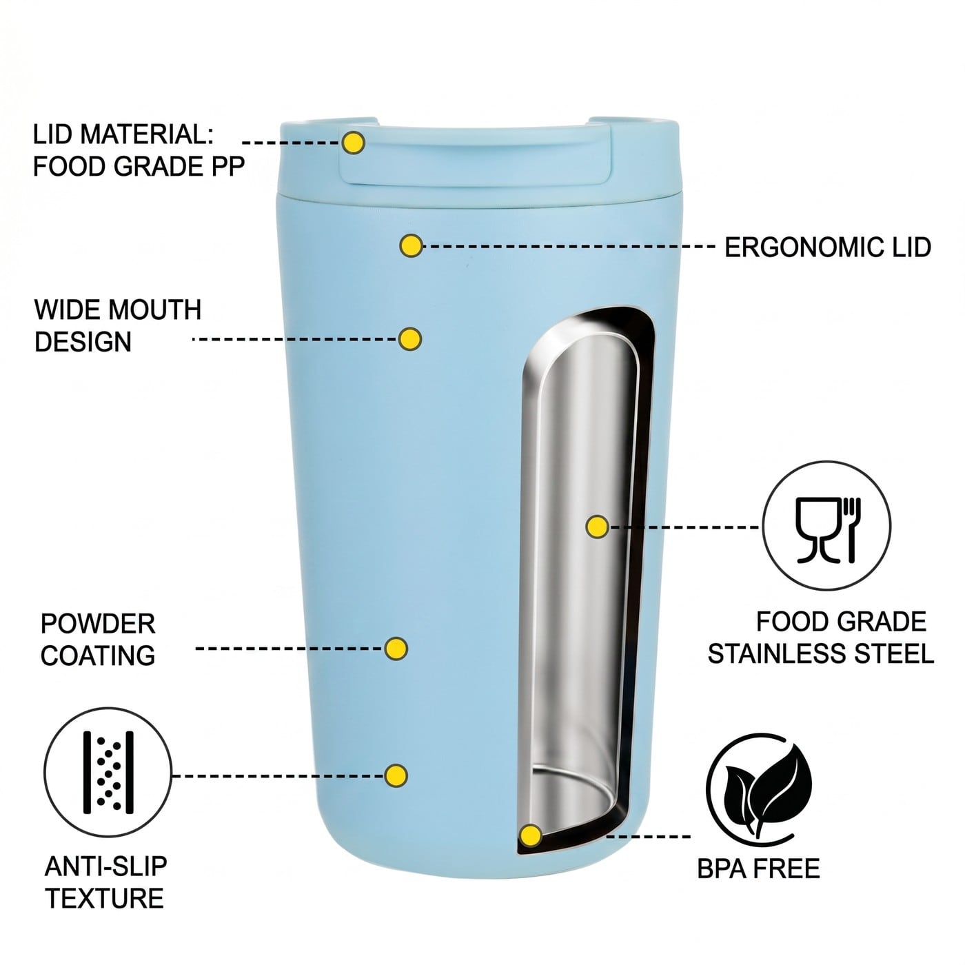 Custom 380mL Frosted Coffee Cup thumbnail 3