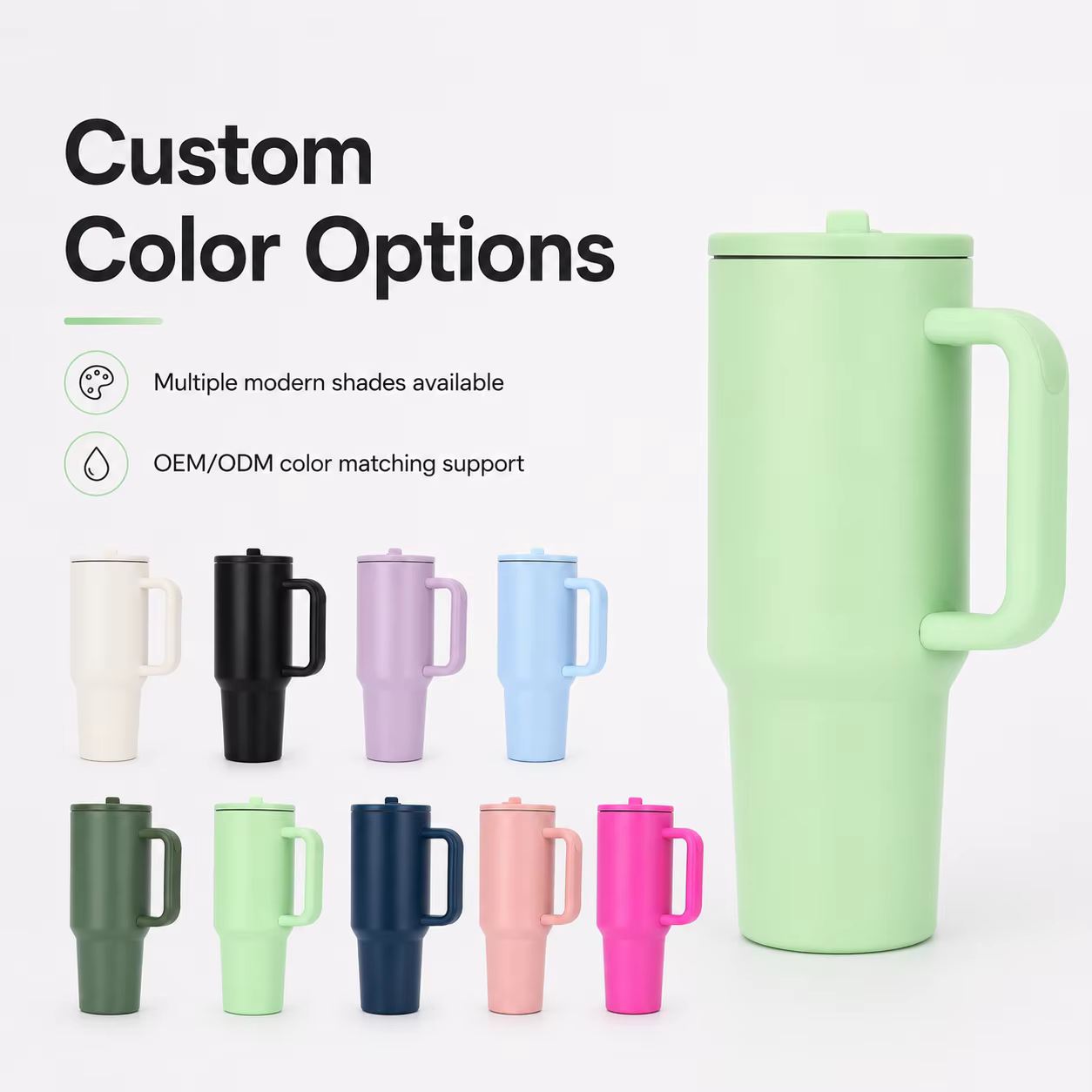Custom 40oz Straw Lid Frosted Water Bottle thumbnail 2