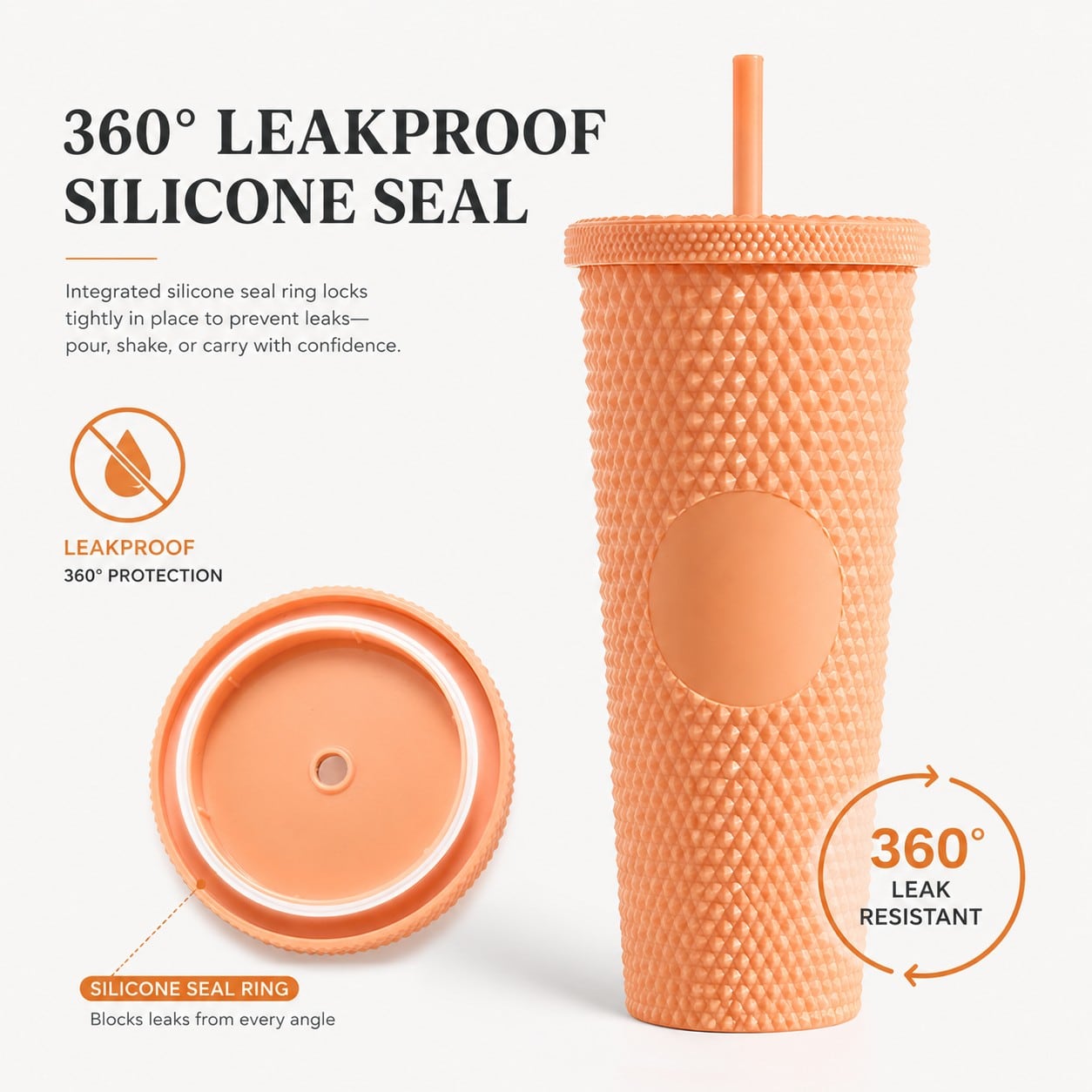 Custom 750ml Textured Plastic Tumbler thumbnail 4