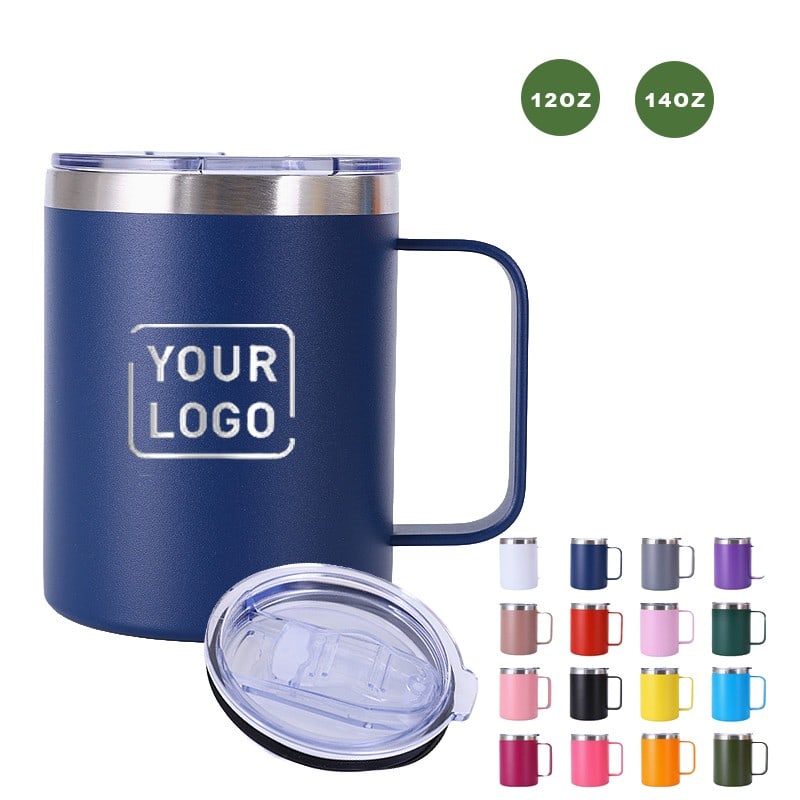 custom vacuum insulated stainless steel coffee cup 14oz