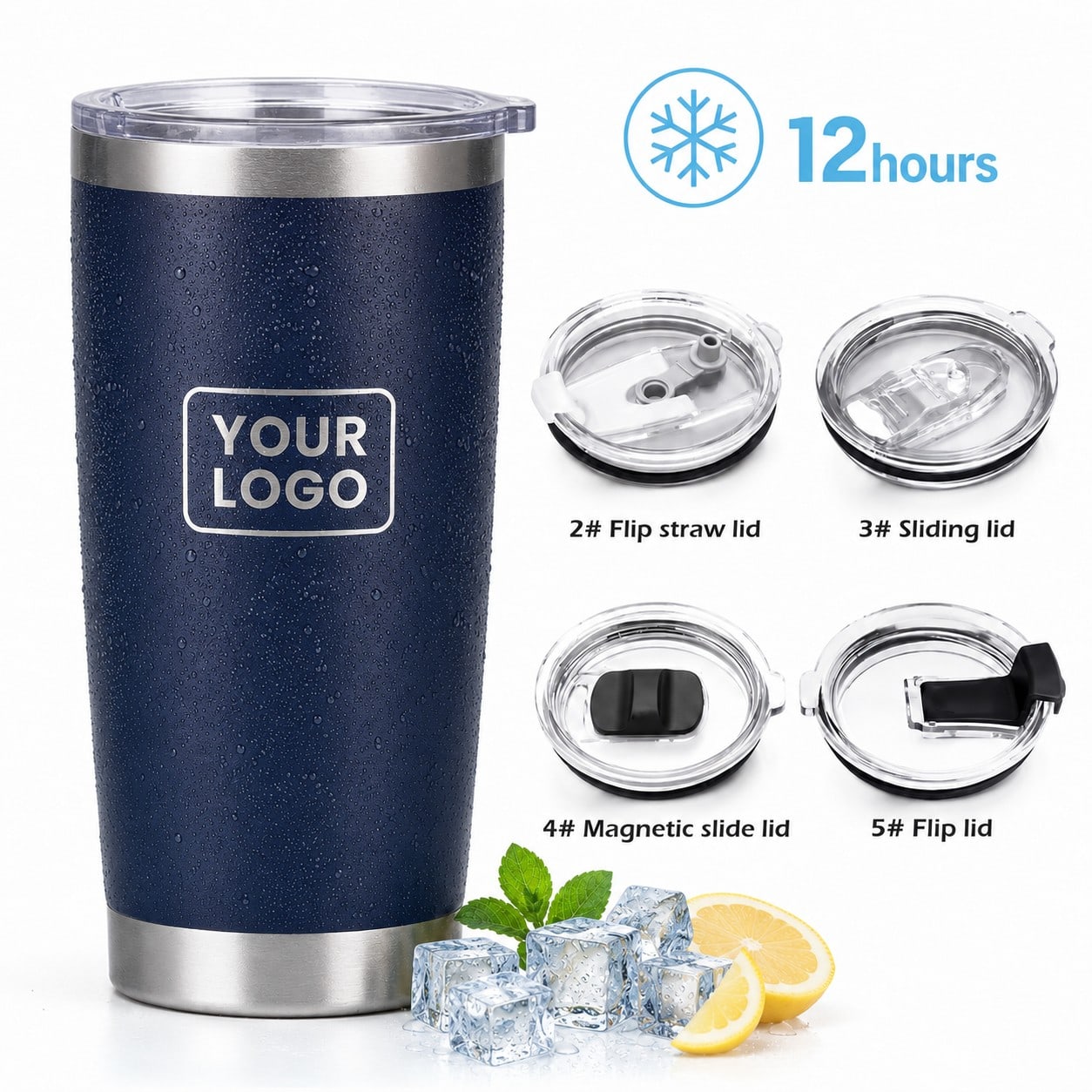 custom leak proof stainless steel coffee cup 20oz