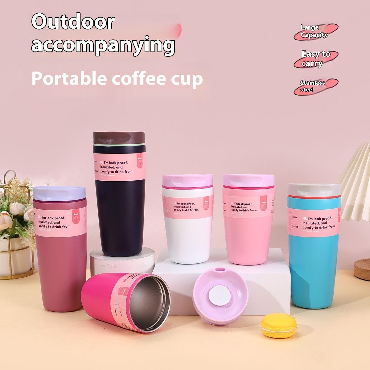 wholesale vacuum insulated stainless steel coffee cup 20oz