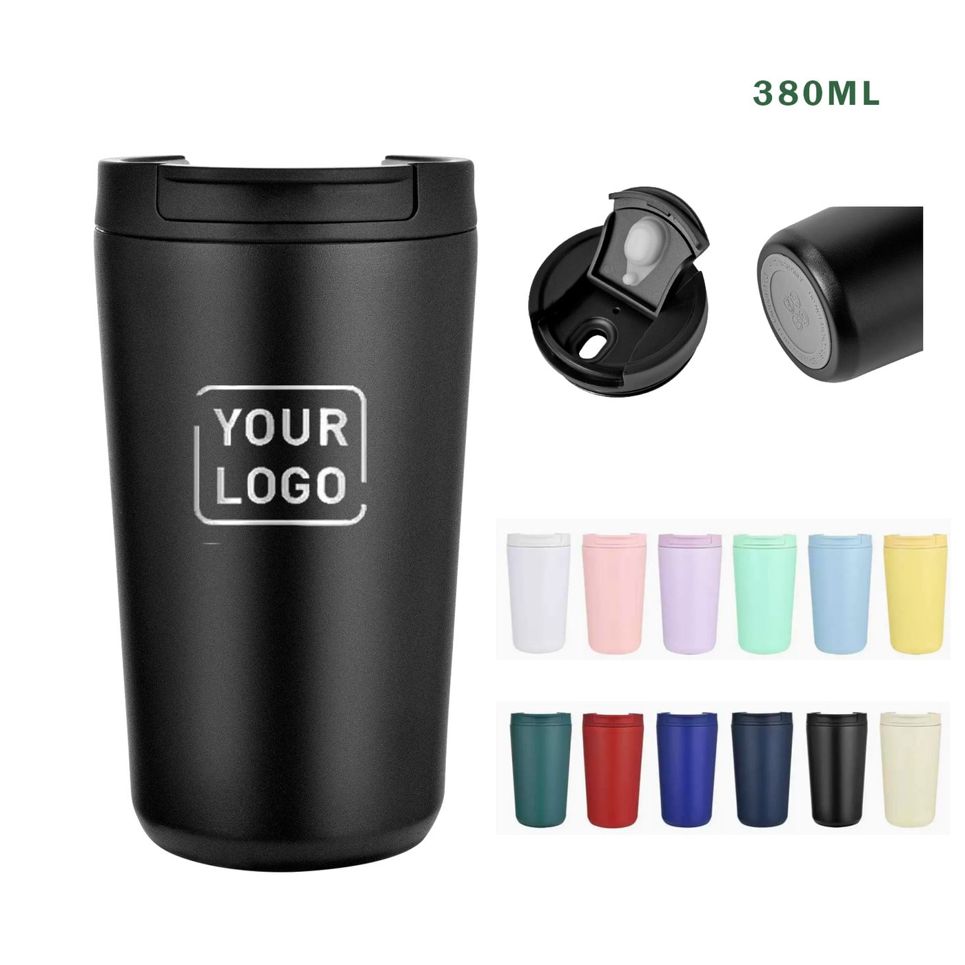 wholesale frosted stainless steel coffee cup 380mL