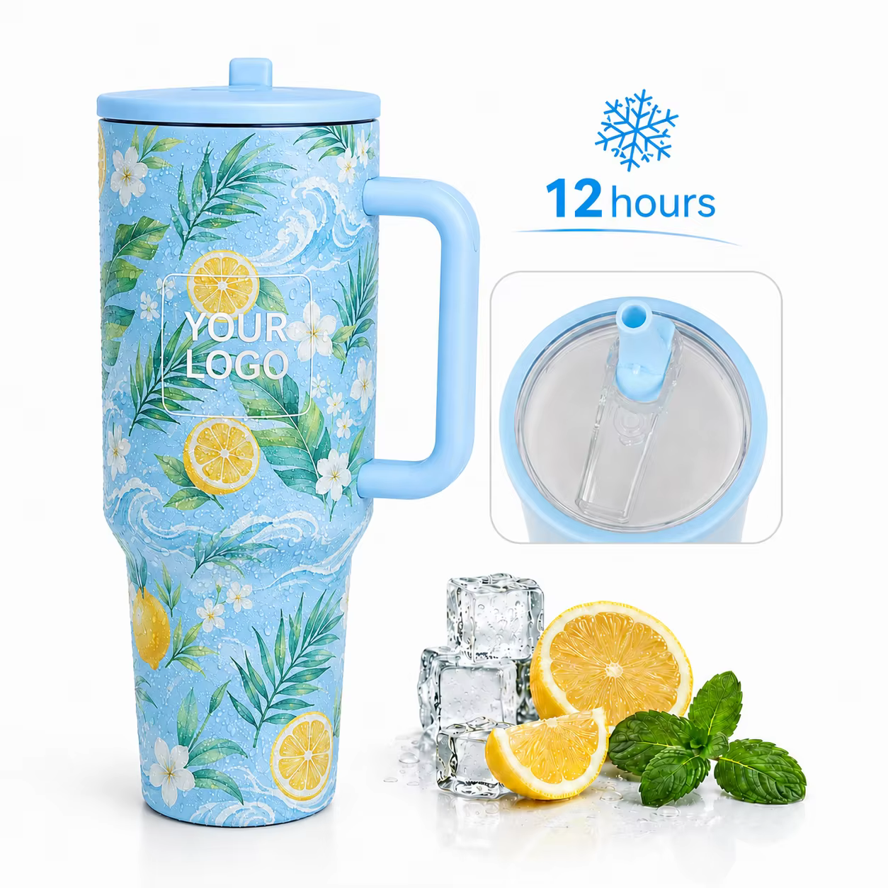 wholesale straw lid frosted stainless steel water bottle 40oz