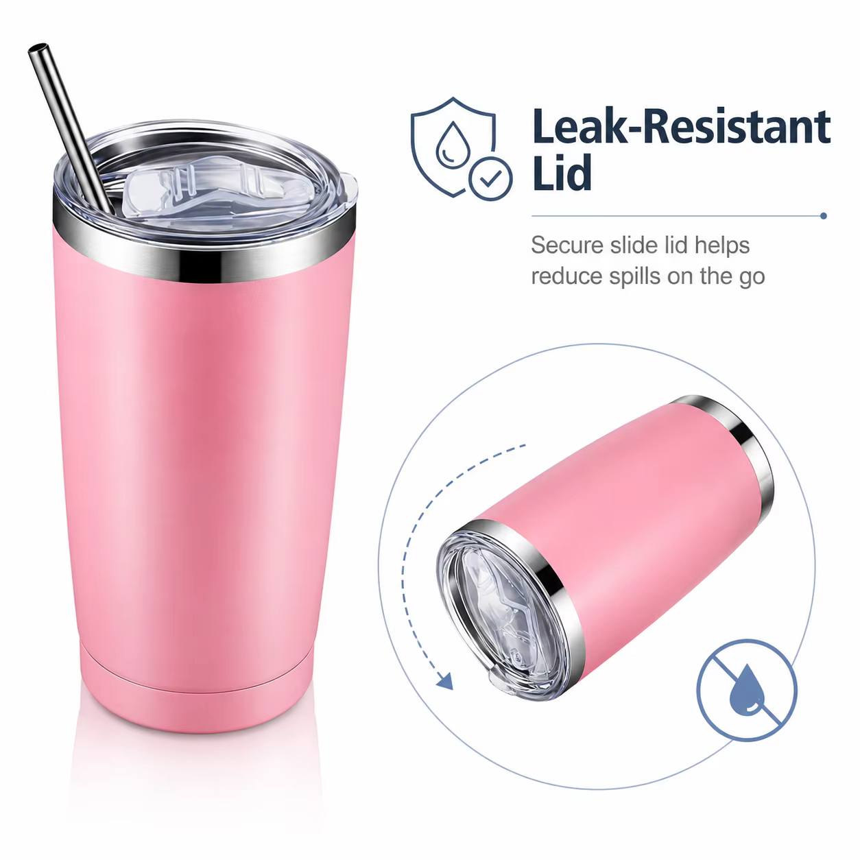 custom insulated straw lid stainless steel tumbler 20oz application scenario 1