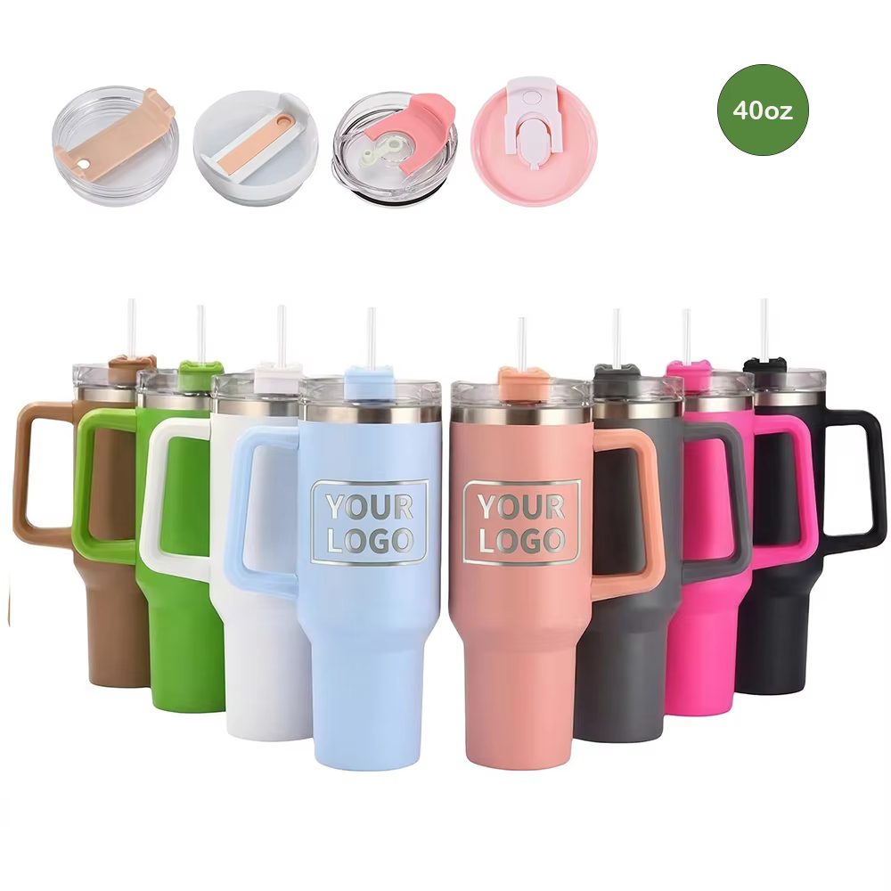 custom vacuum insulated stainless steel sports bottle 40oz