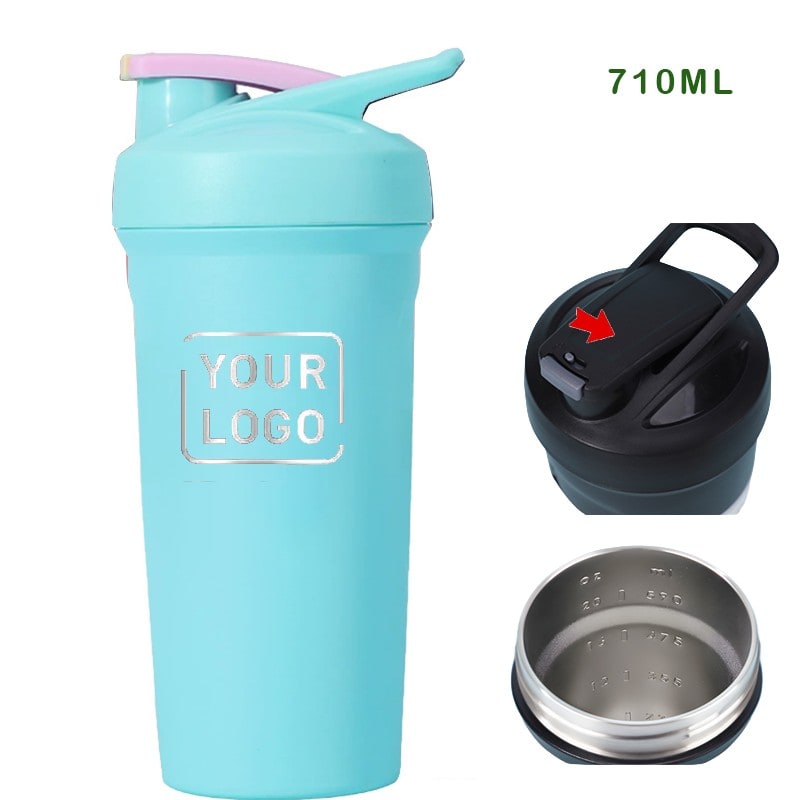 custom logo leak proof stainless steel sports bottle 710mL