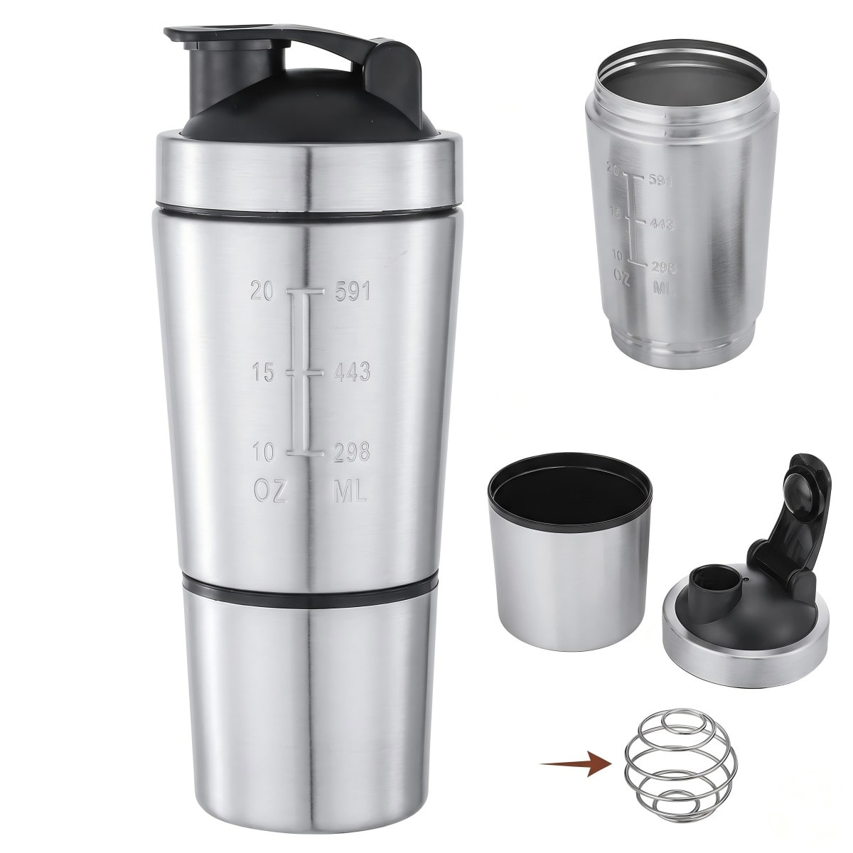 wholesale shaker stainless steel sports bottle