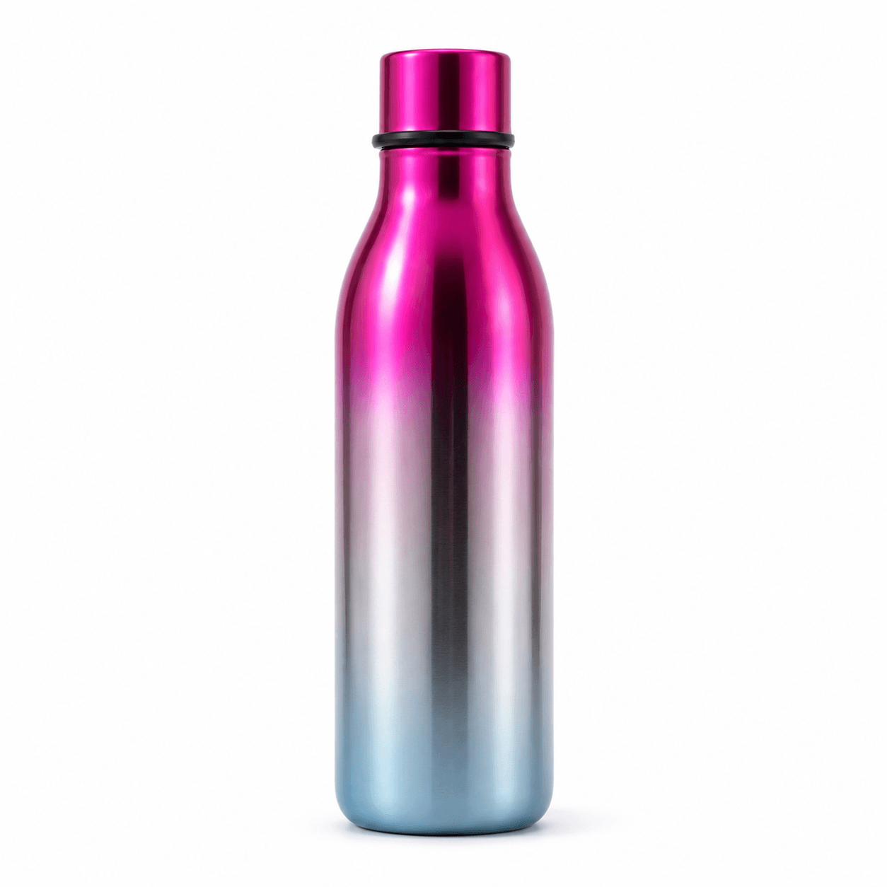 Electroplating finish sample on OxyDiary bottle