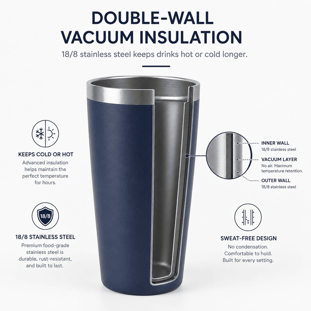 custom 20oz stainless steel coffee tumbler detail image 3