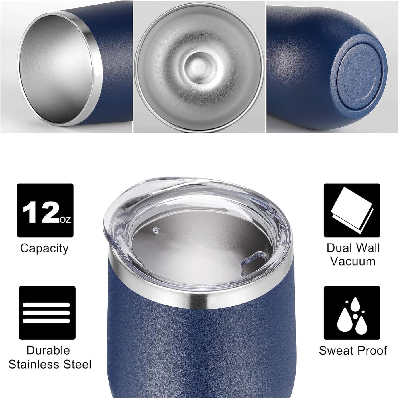 custom leak proof stainless steel coffee cup 12oz detail image 2
