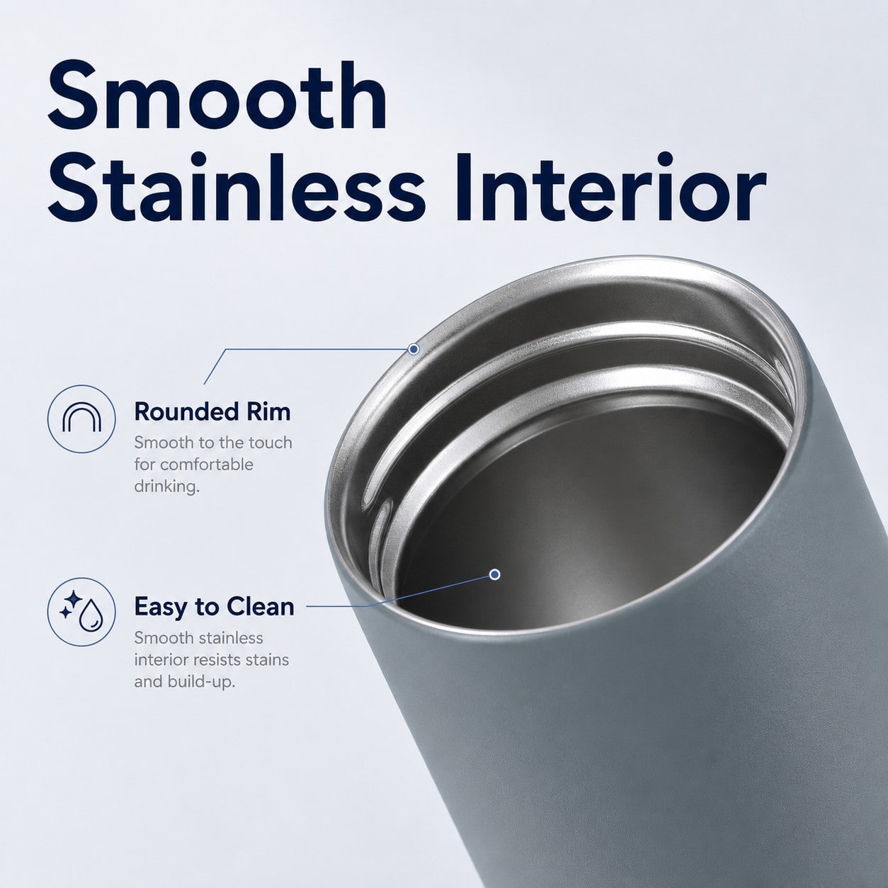 custom frosted stainless steel tumbler 20oz detail image 3