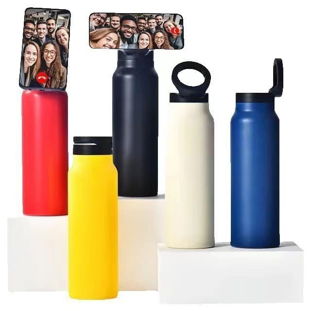 wholesale magnetic phone holder stainless steel sports bottle 24oz detail image 2