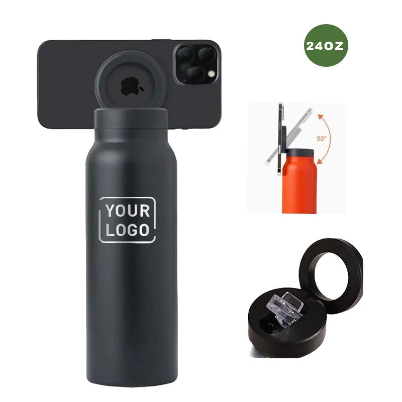 wholesale magnetic phone holder stainless steel tumbler 24oz