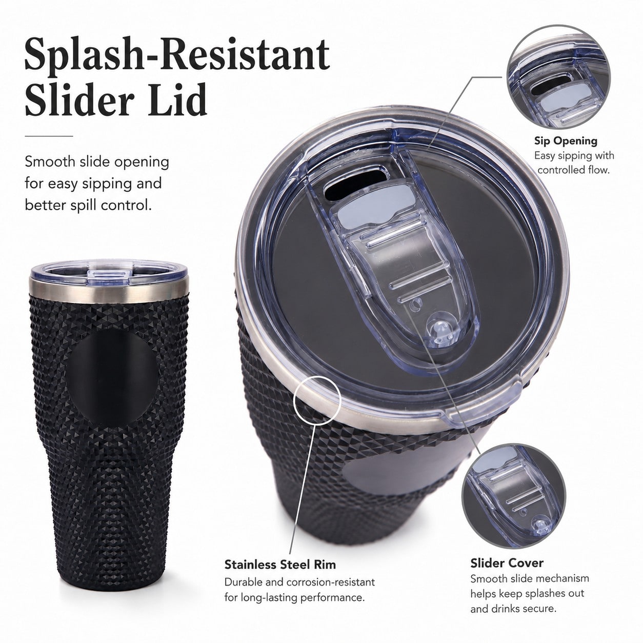 wholesale diamond style stainless steel tumbler 30oz detail image 2