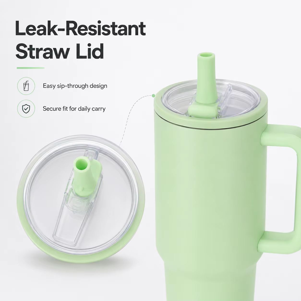 wholesale straw lid frosted stainless steel water bottle 40oz detail image 3