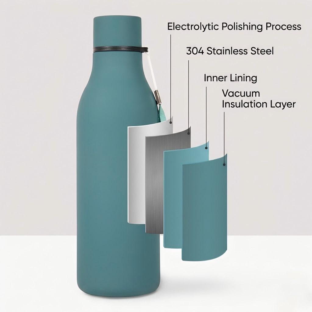 custom travel stainless steel coffee cup 550mL detail image 3