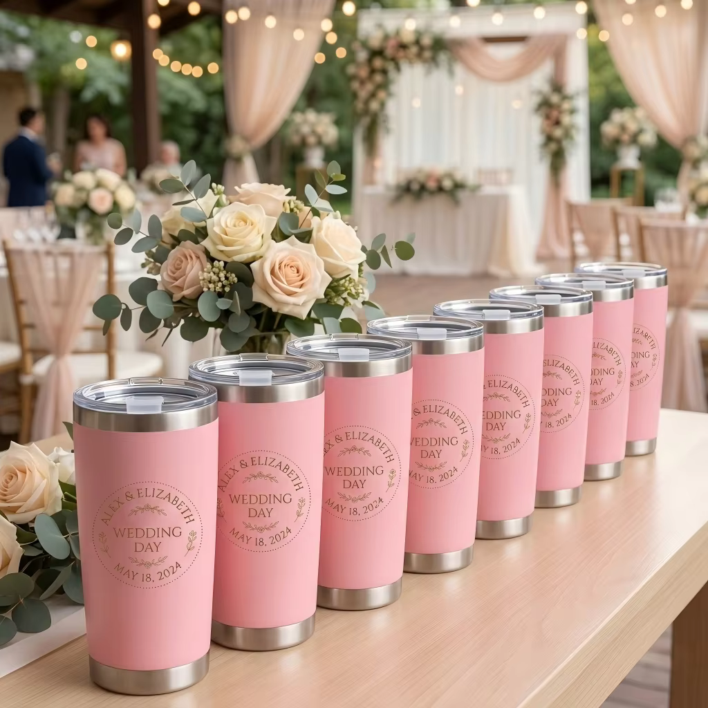 custom wedding gift set stainless steel tumbler