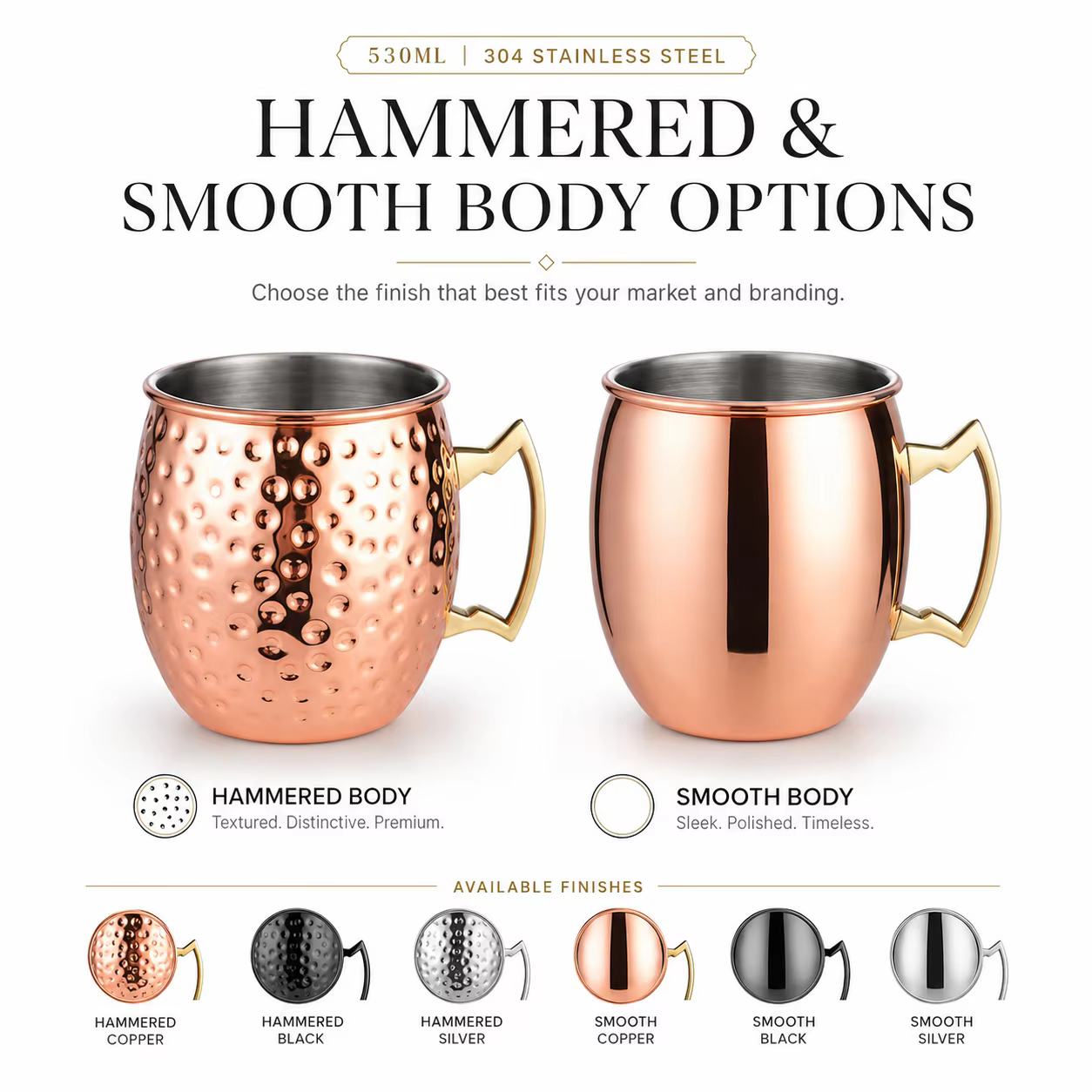 custom hammered stainless steel Moscow mule mug detail image 3