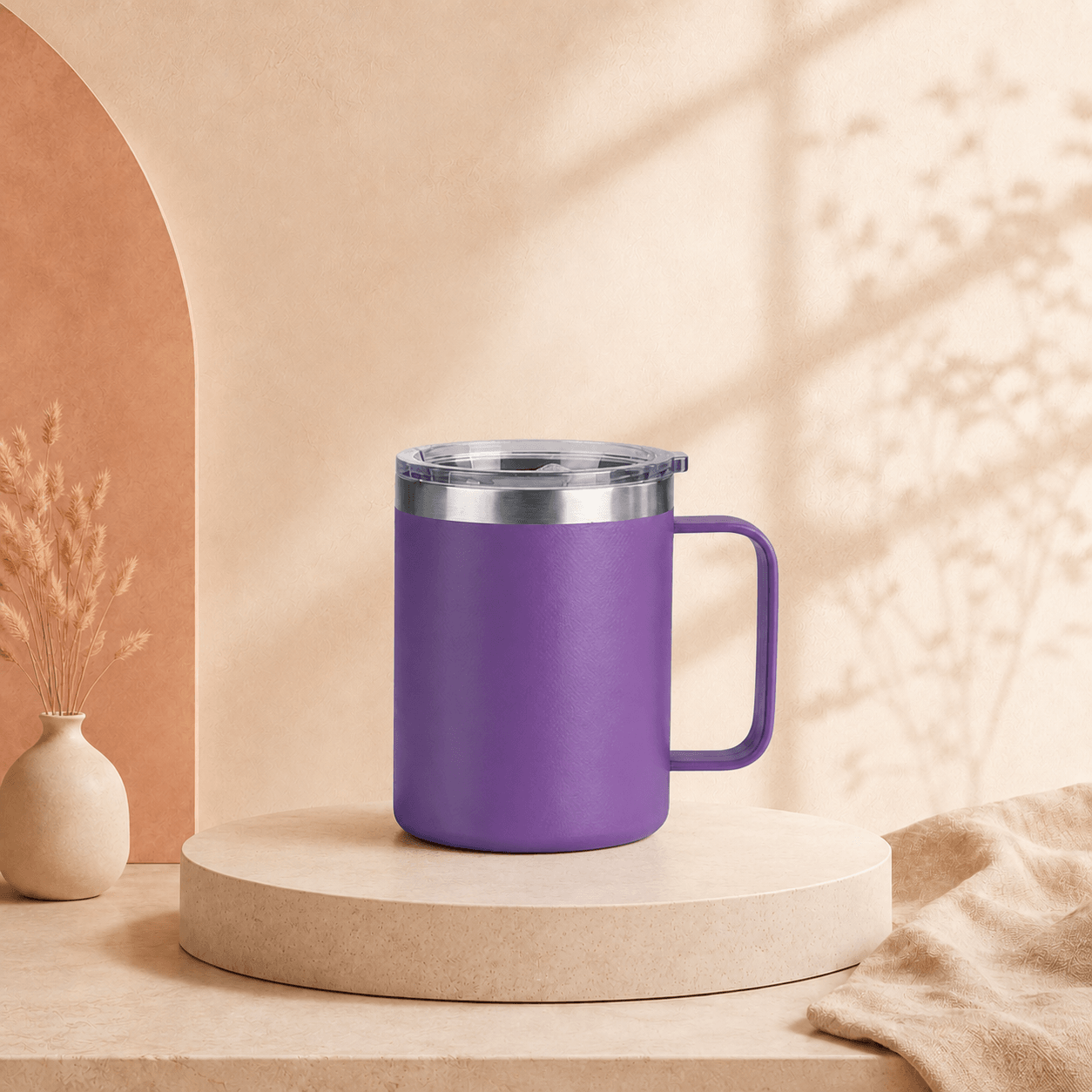 custom leak proof straw lid stainless steel coffee cup 14oz