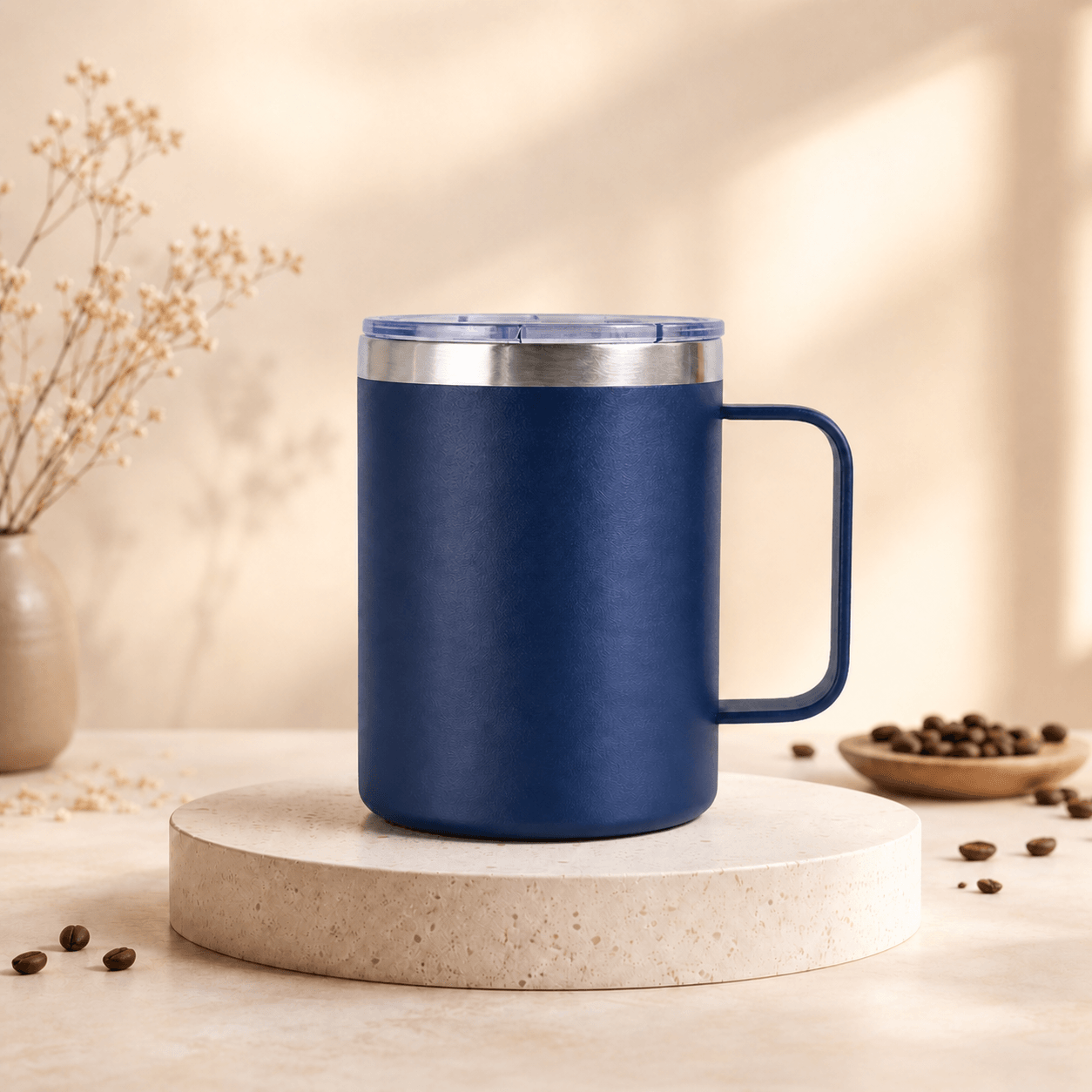 custom vacuum insulated stainless steel coffee cup 14oz