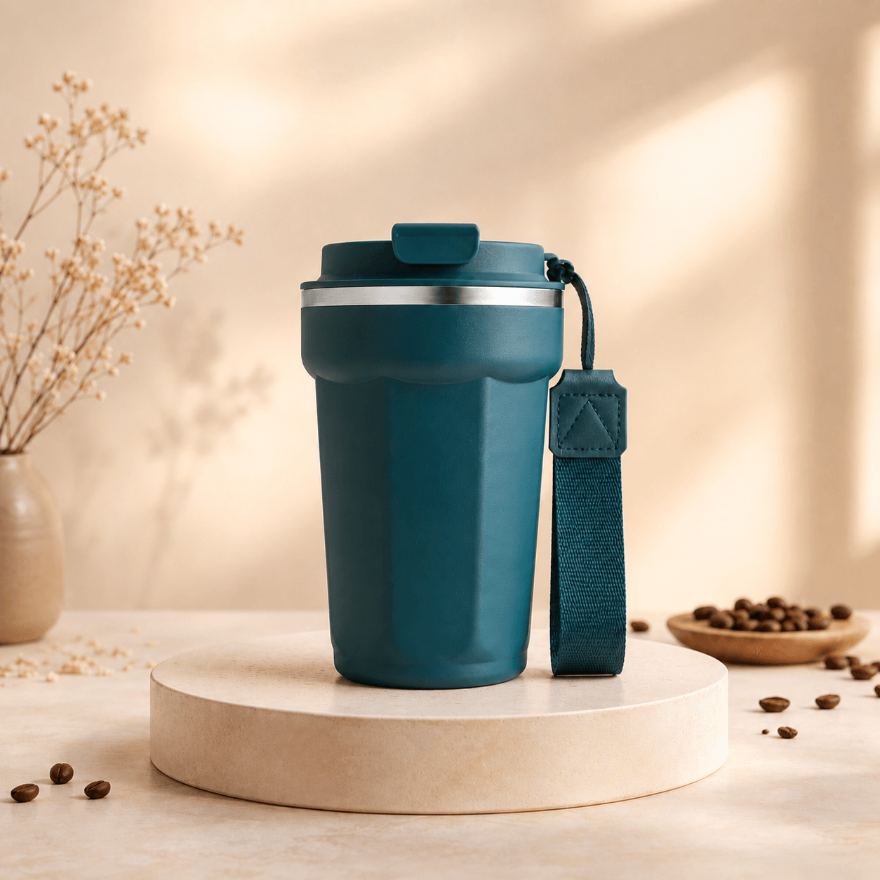 custom logo vacuum insulated stainless steel coffee cup 17oz
